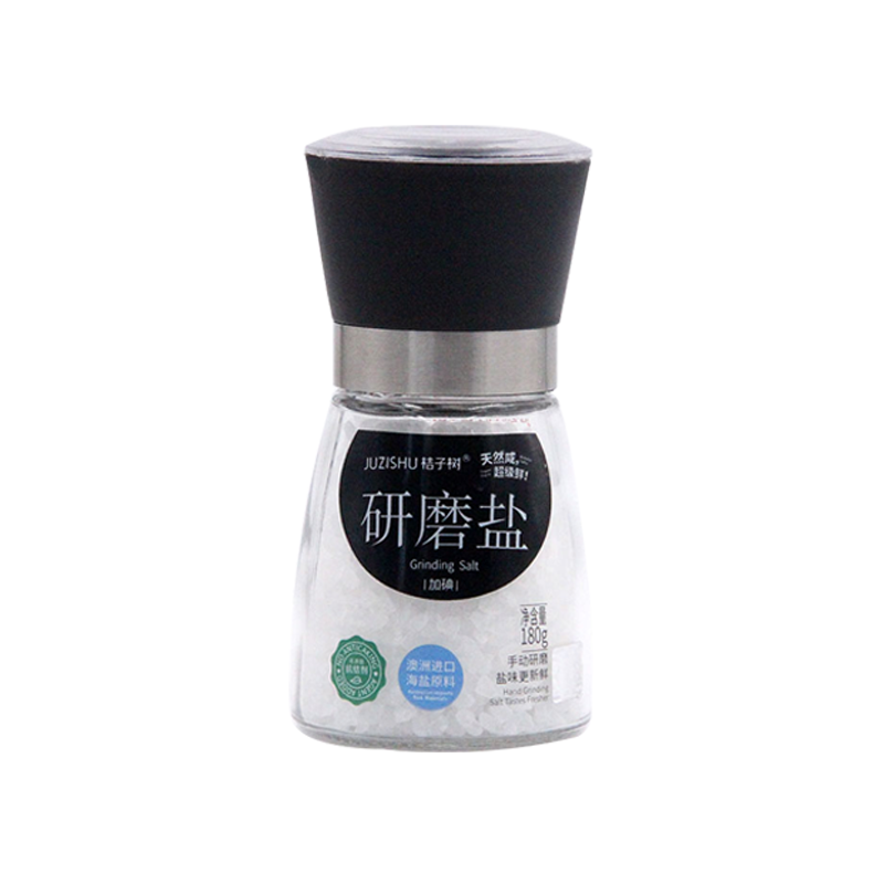 JUZISHU桔子树 研磨瓶装食用盐180g 不添加抗结剂