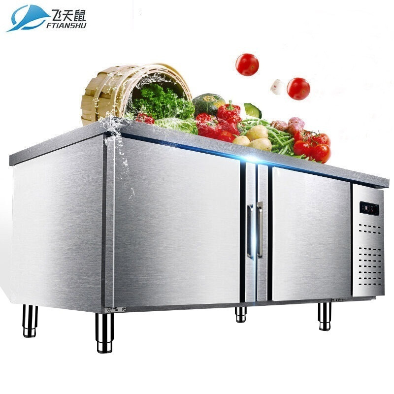 飞天鼠(FTIANSHU) 1.5米全冷冻工作台保鲜操作台 吧台冰箱商用冰柜卧式冷柜平冷操作台工作台冷柜