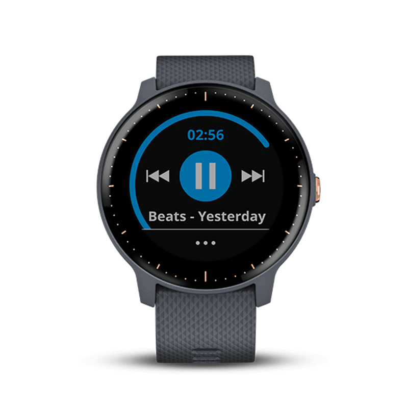 Garmin佳明vivoactive3GPS定位智能运动功能手表跑步骑行游泳来电提醒睡眠监测防水50m（蓝色音乐版）