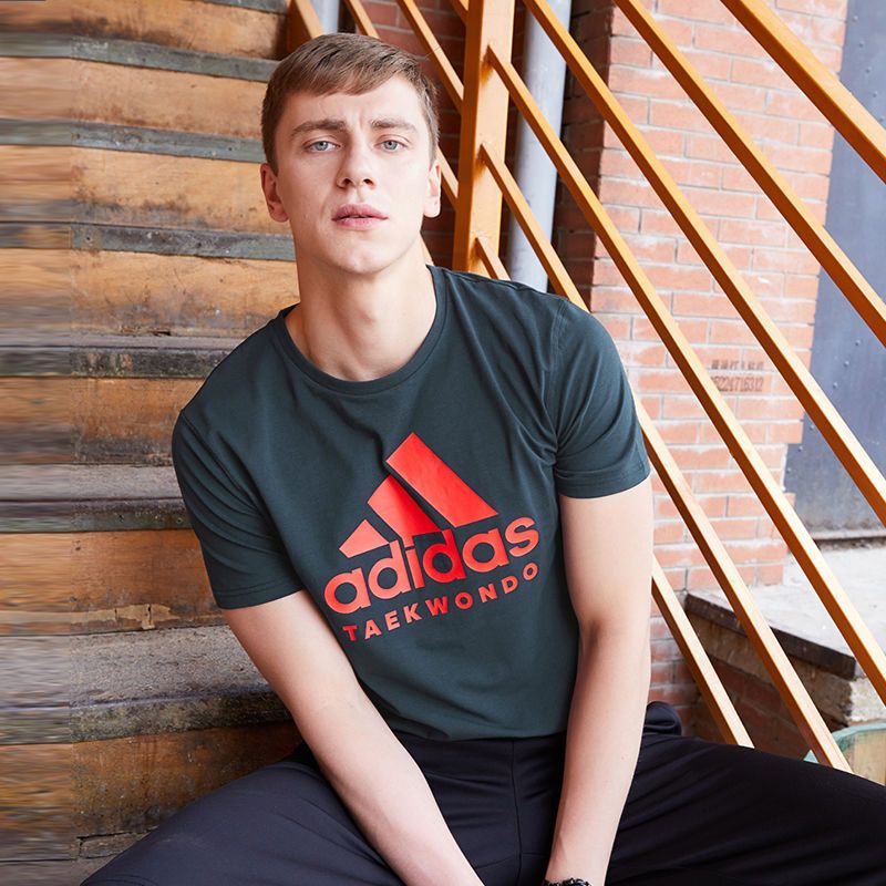 阿迪达斯（adidas）男款logo印花运动休闲短袖T恤ADICTT/ADITSG2 3XL ADICTT-BUR-1（男）