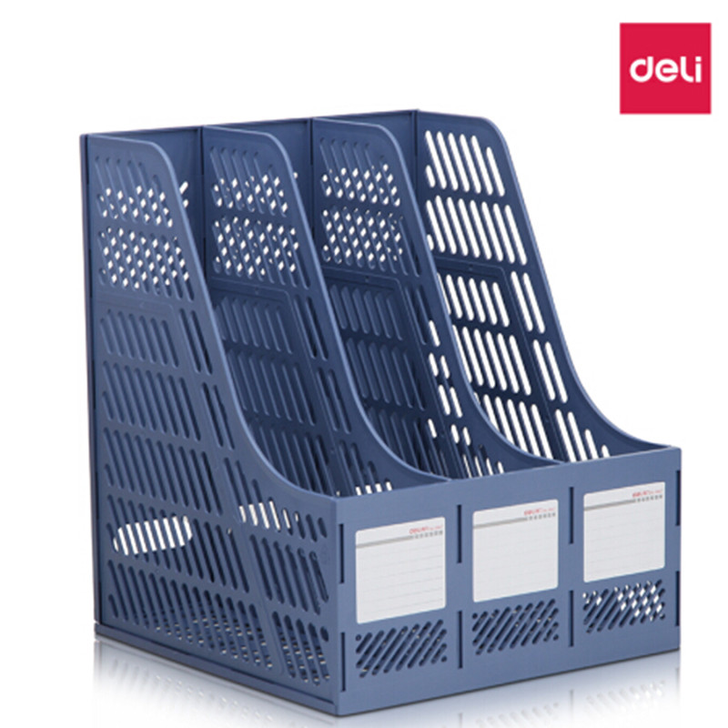 得力(deli) 9847Z 三联一体文件框 蓝色