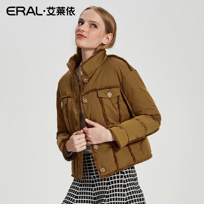 ERAL-艾莱依2017秋冬羽绒服短修身女轻薄保暖12103/FDAA_1 165/88A/L 大地金F