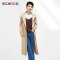 爱居兔春装2019女装外套时尚宽松连帽式长款风衣 170/92A/XL 卡其16