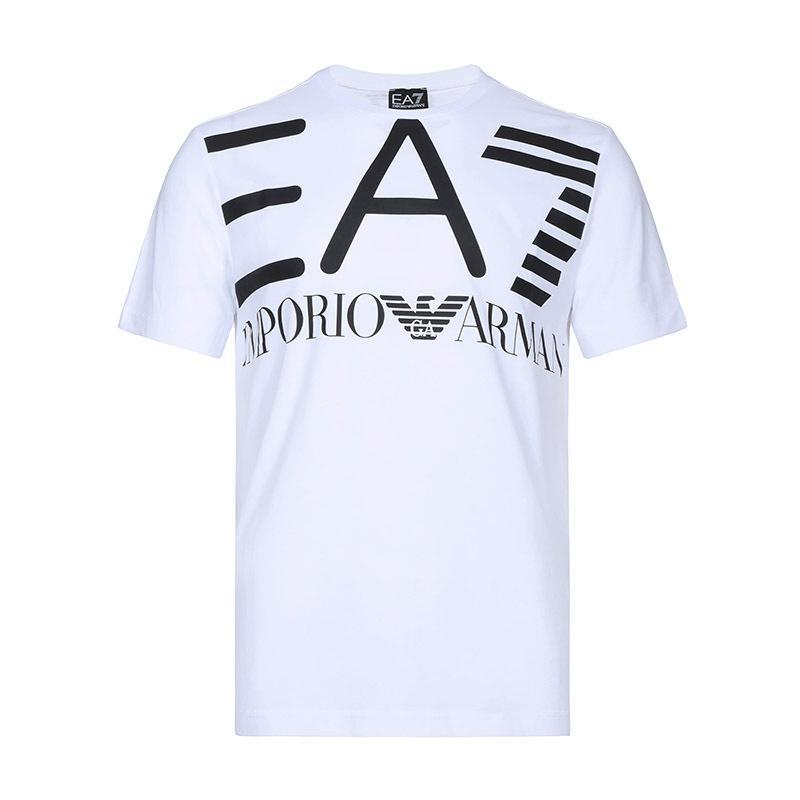 EMPORIO ARMANI EA7 阿玛尼 男士棉质圆领短袖T恤衫 3GPT06 PJ02Z 1100-白色 XXL