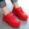 增高男童软底老爹鞋女童鞋运动休闲鞋秋冬季保暖防滑时尚潮鞋新款男女中大童26-40码跑步鞋 红色 28