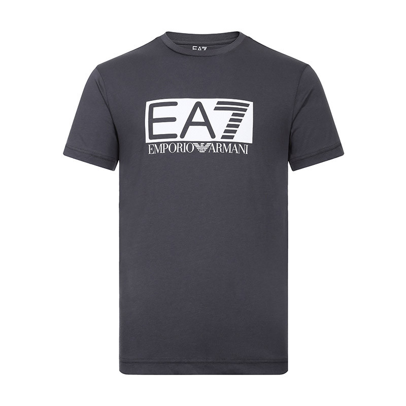 EMPORIO ARMANI EA7 阿玛尼 男款棉质圆领短袖T恤 3GPT81 PJM9Z 1993-深灰色 L