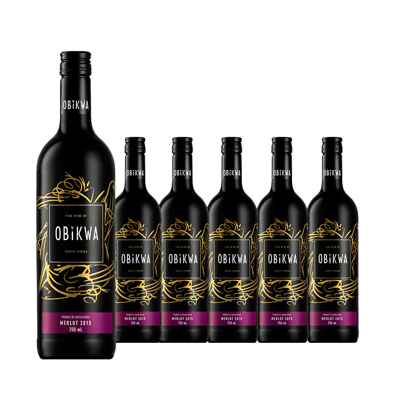 南非原瓶进口 奥卡瓦梅洛红葡萄酒 Obikwa - Merlot 干红葡萄酒 整箱装750ml**6