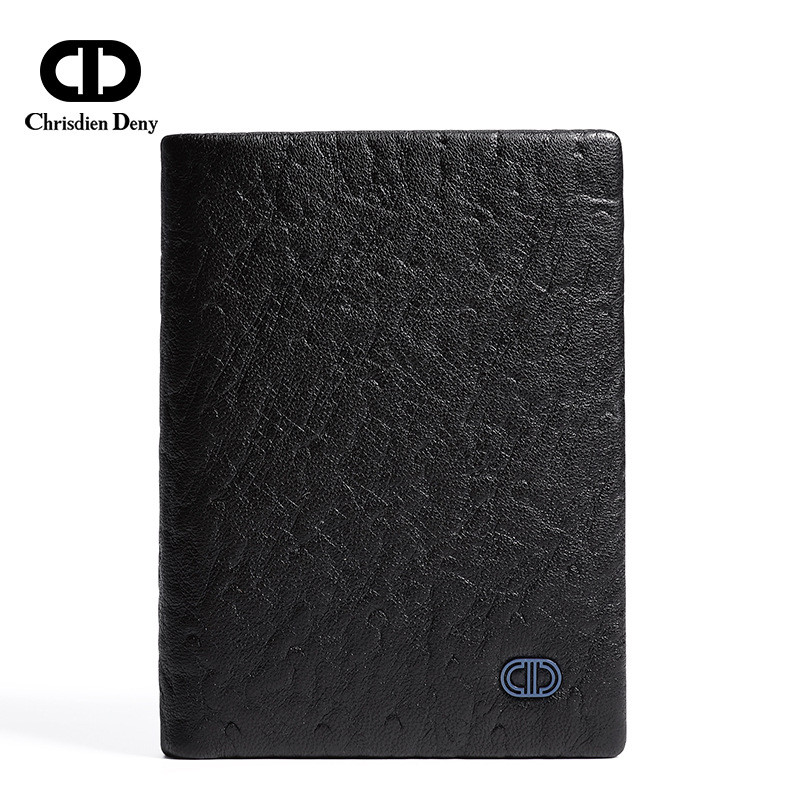ChrisdienDeny春夏新款羊皮短款钱夹青年男士时尚多卡位潮流包w_3 竖夹