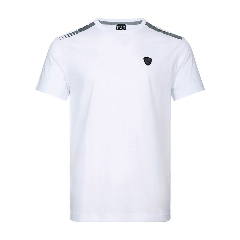 EMPORIO ARMANI EA7 阿玛尼 男款棉质圆领短袖T恤 3GPT70 PJM9Z 1100-白色 XL