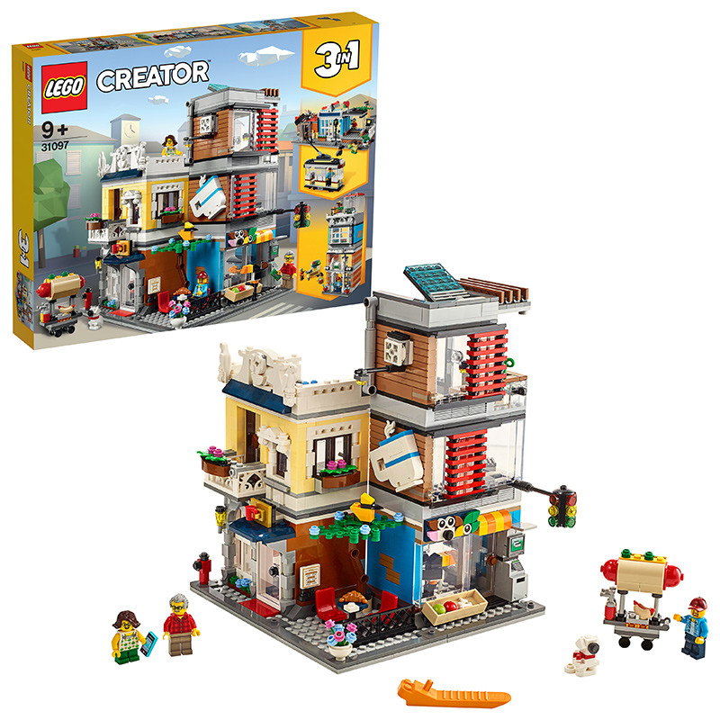 LEGO乐高 Creator创意百变系列 宠物店和咖啡厅排楼31097