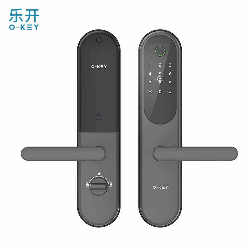 乐开(0-KEY) S31 钨金灰 智能门锁指纹锁 电子密码锁防盗门锁室内家用卧室门（全国包装）