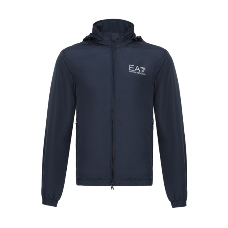 EMPORIO ARMANI EA7 阿玛尼 男款聚酯纤维隐藏式连帽外套 3GPB03 PN28Z 1554-海军蓝 L