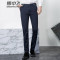 雪中飞休闲裤男士修身弹力直筒裤韩版潮流长裤商务休闲小脚西裤 40 宝蓝色