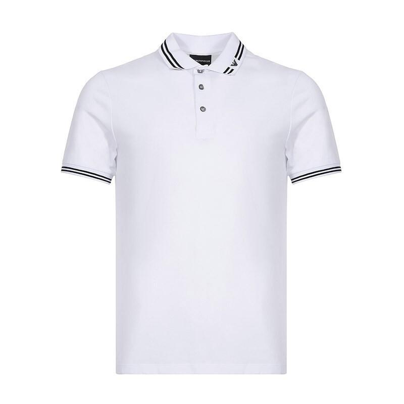EMPORIO ARMANI 阿玛尼 男款混纺短袖POLO衫 3G1FL0 1JBQZ 0100-白色 XXL