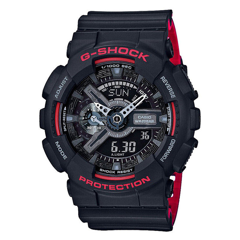 CASIO卡西欧 石英表 男 G-SHOCK系列日韩品牌运动休闲男士表GA-110HR-1A GA-110HR-1A