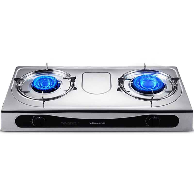 万和(vanward)燃气灶 台式燃气灶煤气灶具 家用台式双灶 不锈钢燃气灶