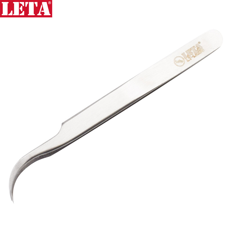 勒塔(LETA)不锈钢防磁加硬弯尖嘴镊子LT-LE273