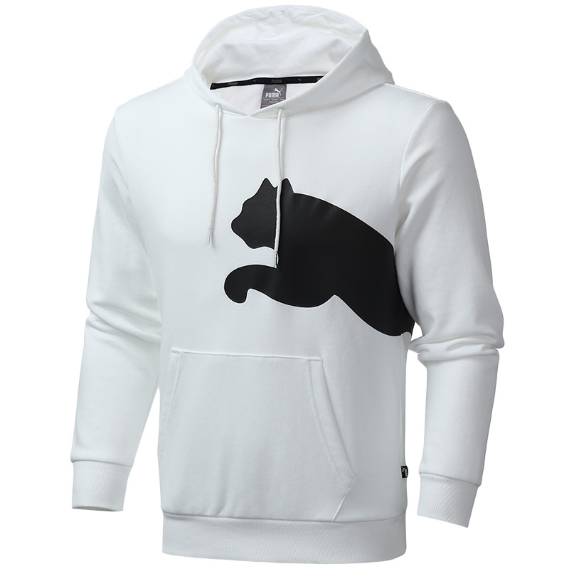 PUMA彪马男装连帽大LOGO运动服休闲套头衫卫衣580566... S 58056602白色
