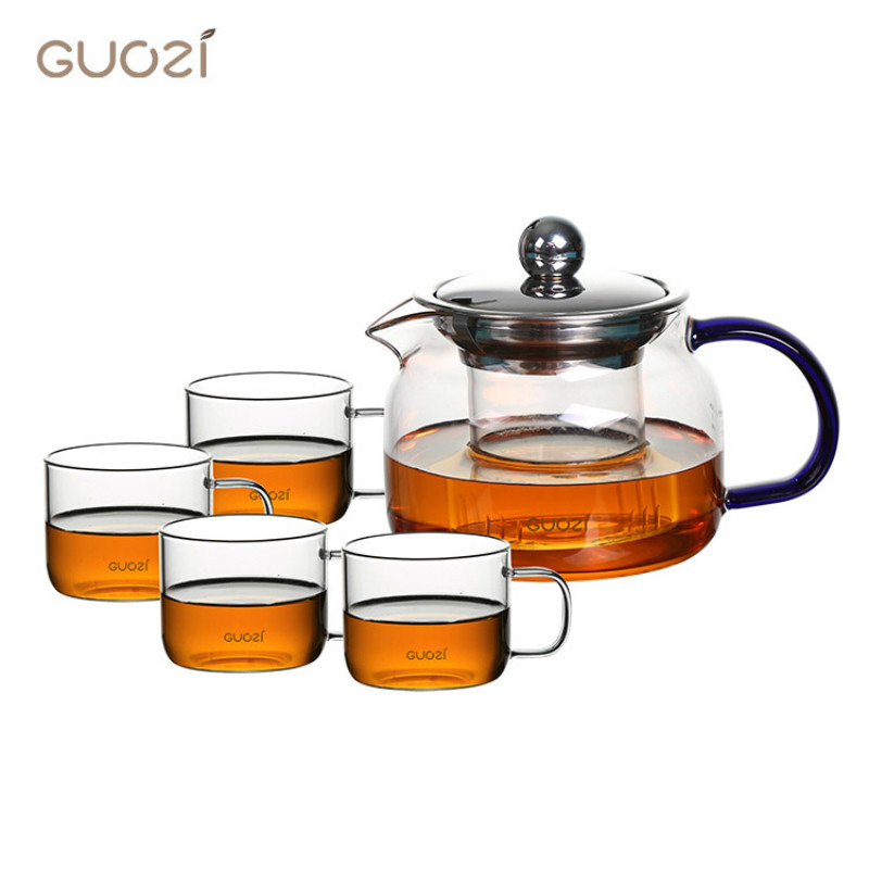 果兹 GZ-S29 自然格调茶具套装 400ml+80ml×4 白色