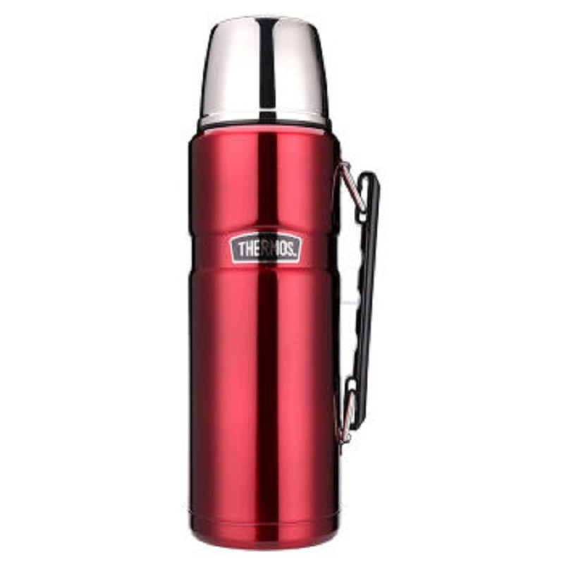 膳魔师（THERMOS） 保温瓶不锈钢 保温水壶带把手可车载真空热水瓶SK-2010 1200ml颜色随机 红色 红色
