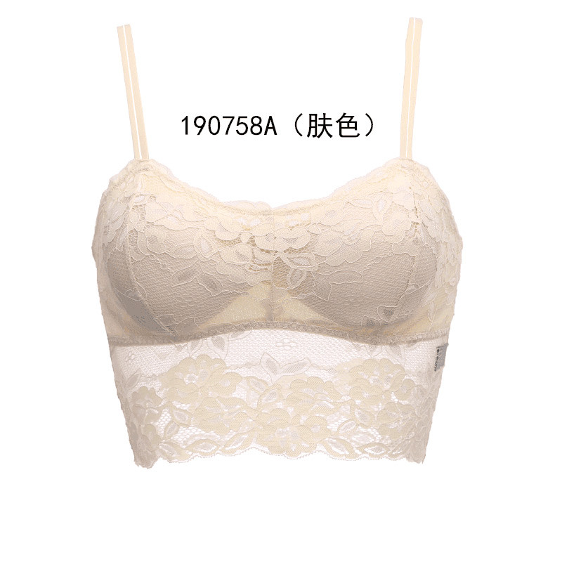 歌瑞尔性感裹胸薄款夏天内衣女无钢圈防走光抹胸式文胸罩190758A 肤色 B75