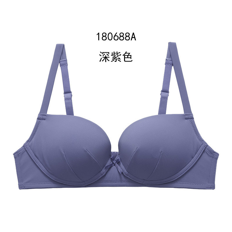 歌瑞尔甜美时尚性感小胸聚拢内衣女无钢圈舒适文胸罩 ABB18047 B85 深紫色