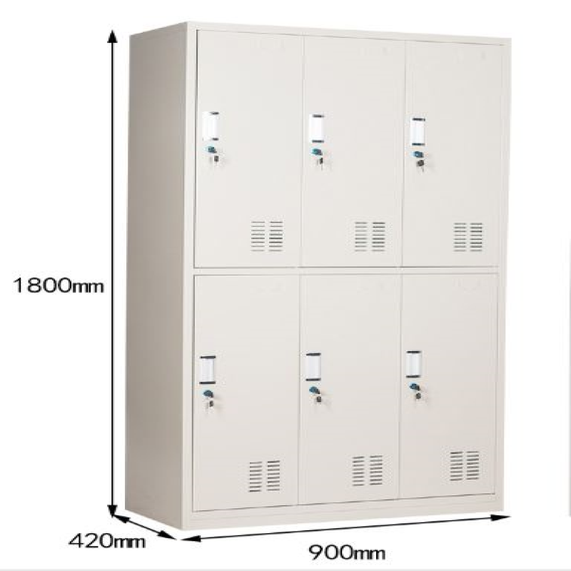 富美达 6门更衣柜 900*420*1800mm 铁皮柜 0.4mm -TY 银色