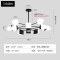 品拓(PINTUO)灯具客厅灯吊灯LED餐厅创意吧台吊灯北欧风卧室灯书房网红吊灯饰 10头三色光