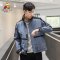 稻草人夹克男2019春秋新品休闲立领外套青年简约棒球服男 3XL 红色