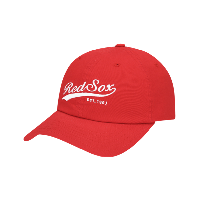 【直营】MLB 时尚休闲软顶帽 CURSIVE 潮流运动弯檐帽棒球帽 32CPEA911 红色43R