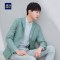 HLA海澜之家清新绅士休闲西服2019早春新款外套修身单西外套男HWXAD1R035A 浅绿36 190/112C
