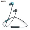 AKG Y100 WIRELESS 颈挂式无线蓝牙耳机 入耳式运动 手机游戏磁吸环境感知音乐耳机 松石绿