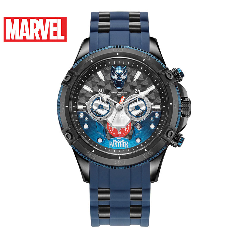 漫威（MARVEL）手表 复仇者联盟系列黑豹手表男士石英表 M-9096BLL-3