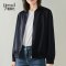 娅丽达女装2019秋新款短款棒球服外套女韩版宽松百搭流行bf夹克 M 蓝色(B0)