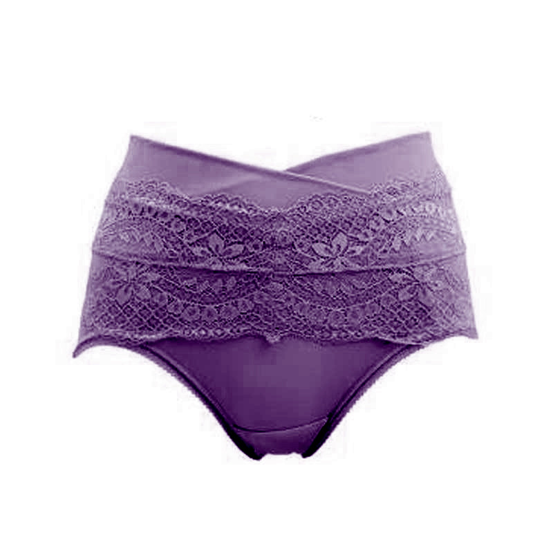 日本进口 厚木 ATSUGI 女士花边束腹裤 塑性矫正 88229 蓝紫色 LL