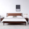一米色彩 云端床 日式实木双人床 设计师艺术风格 白腊木北欧纯实木卧室家具 1.5米单床+床垫+2床头柜