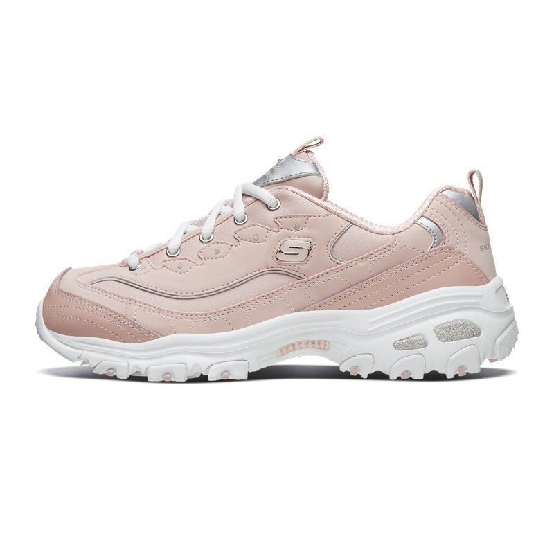 SKECHERS(斯凯奇)D\’LITES系列时尚绑带运动鞋秋季女子休闲鞋66666239 浅粉色/LTPK 35