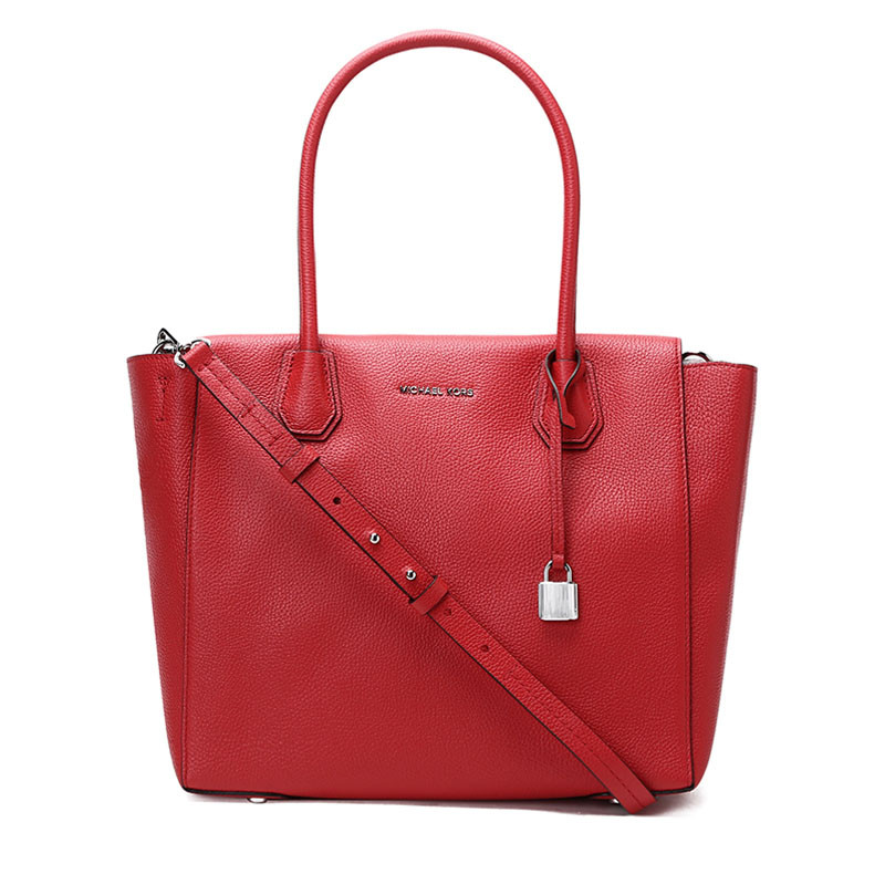 Michael Kors/迈克·科尔斯 女士Mercer大号翅膀手拎斜挎包 30H6SM9S3L 正红色