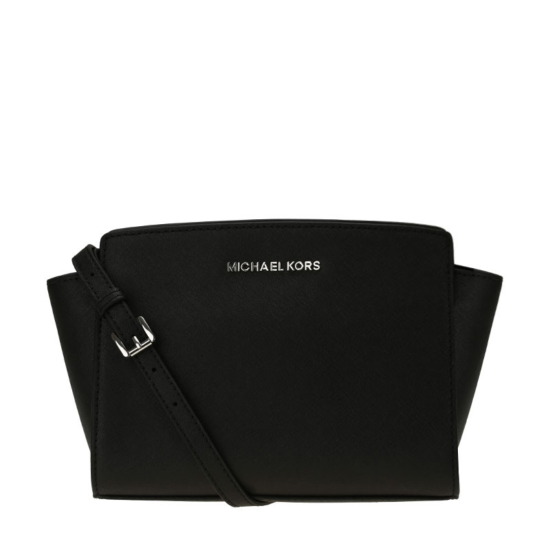 Michael Kors/迈克·科尔斯 女士Selma中号斜挎耳朵包 30T3GLMM2L 黑色