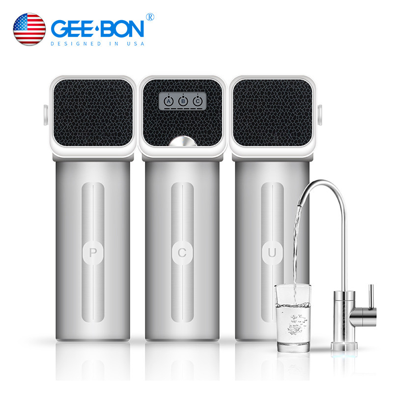 美国净邦(GEE.BON)净水器家用直饮GB-UF-08超滤净水机大流量厨房厨下式自来水过滤器 不用电无废水 保留矿物质