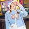 waitmore百搭少女卫衣女2019新款春秋薄款宽松韩版假两件长袖上衣 L 蓝色