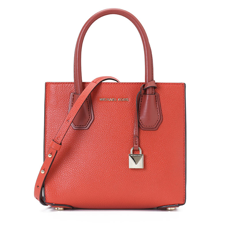 Michael Kors/迈克·科尔斯 女士Mercer中号手拎斜挎包 30F6GM9M2L 橘橙色