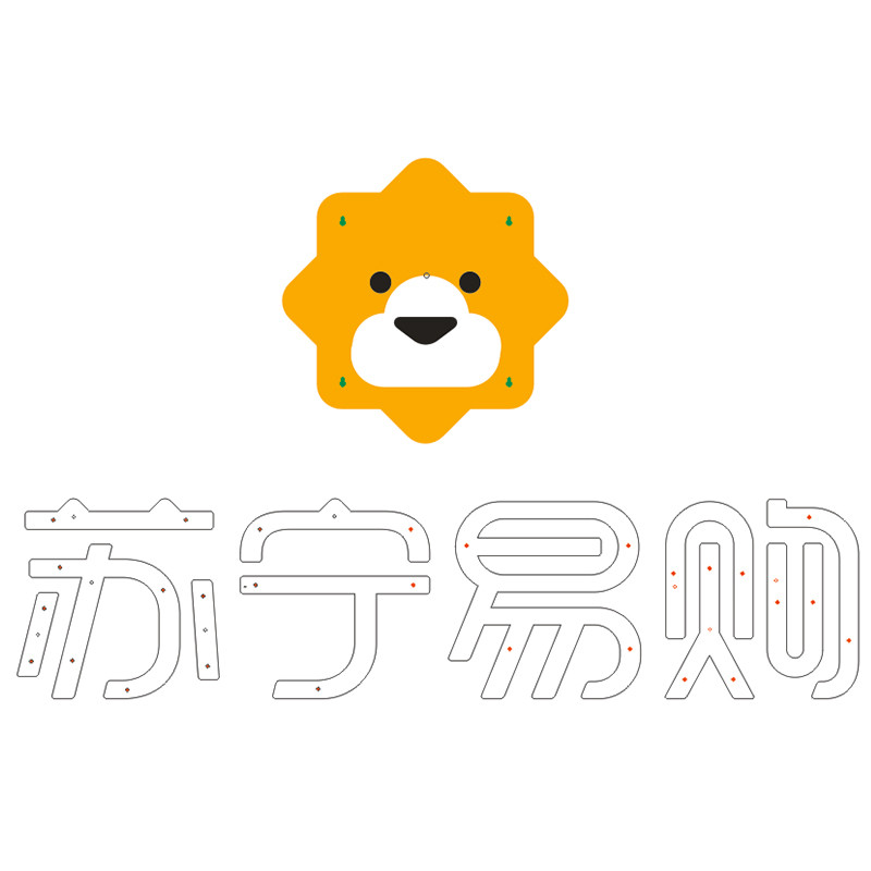 狮子标+苏宁易购 竖版（平板发光字）欧邦标识 H500
