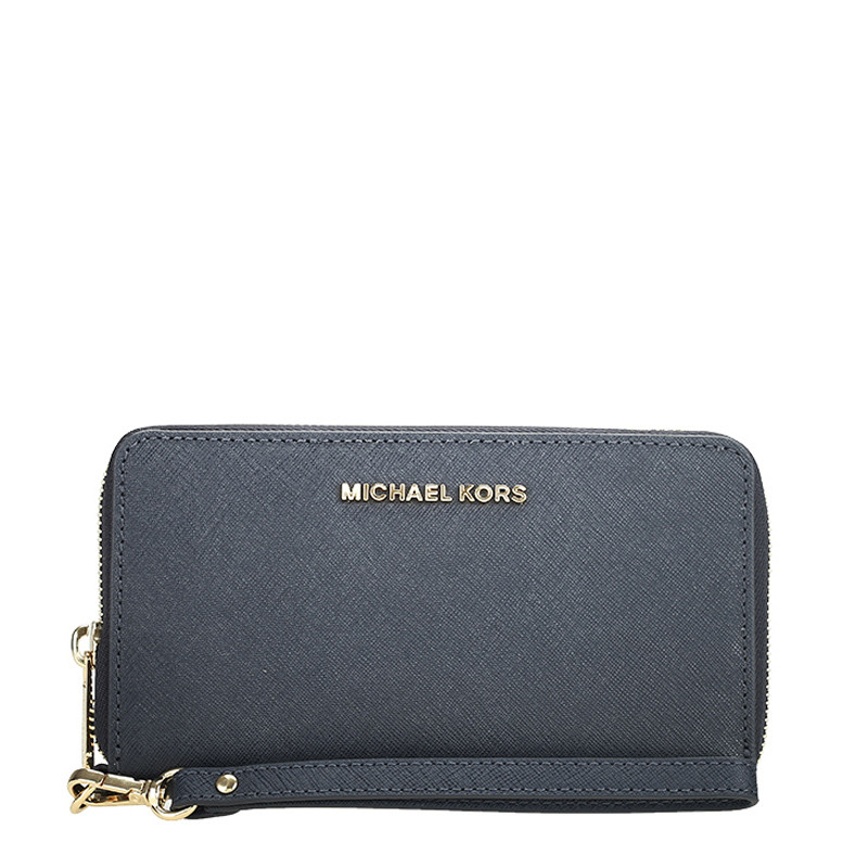 Michael Kors/迈克·科尔斯 女士Jet Set Travel中长款腕带拉链钱包 32H4GTVE9L 皇家蓝