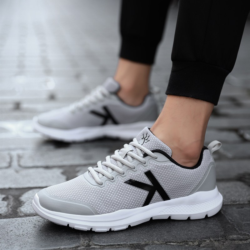 KELMEKELME/卡尔美官方正品运动透气网布鞋减震跑步鞋运动休闲鞋 灰色 45