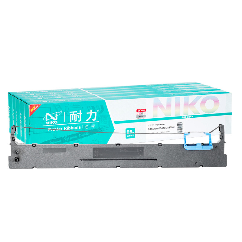 耐力DS3200H色带适用得实DS400 DS3200II+ 136D-3 136A-3 DS3200IV 黑色色带架5支装