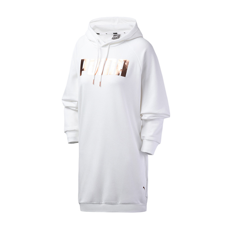 PUMA彪马女装运动服休闲连帽长袖连衣裙卫衣58177002 S 58177002彪马白