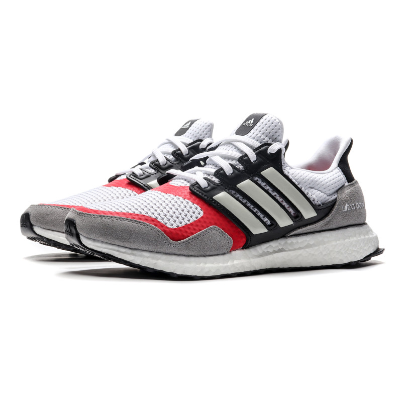 阿迪达斯男鞋跑步鞋ULTRABOOST缓震休闲运动鞋EF2027 EF2027白+灰+黑+红 44.5码