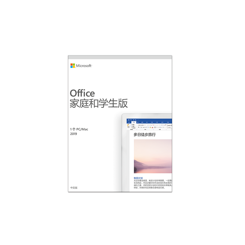 微软(Microsoft) office 2019 学生家庭版