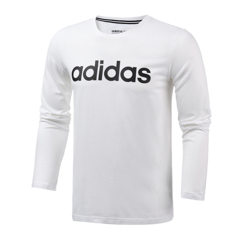【自营】adidas阿迪达斯NEO男装运动服圆领长袖T恤EI4722 S EI4722白色